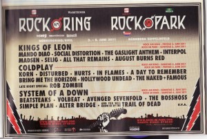 Rock am Ring Lineup - Stand 9.2. im Musikexpress