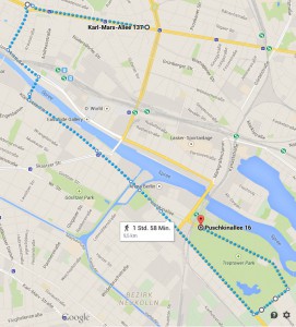 Zug-der-Liebe-Route-2015 (c) Google Maps